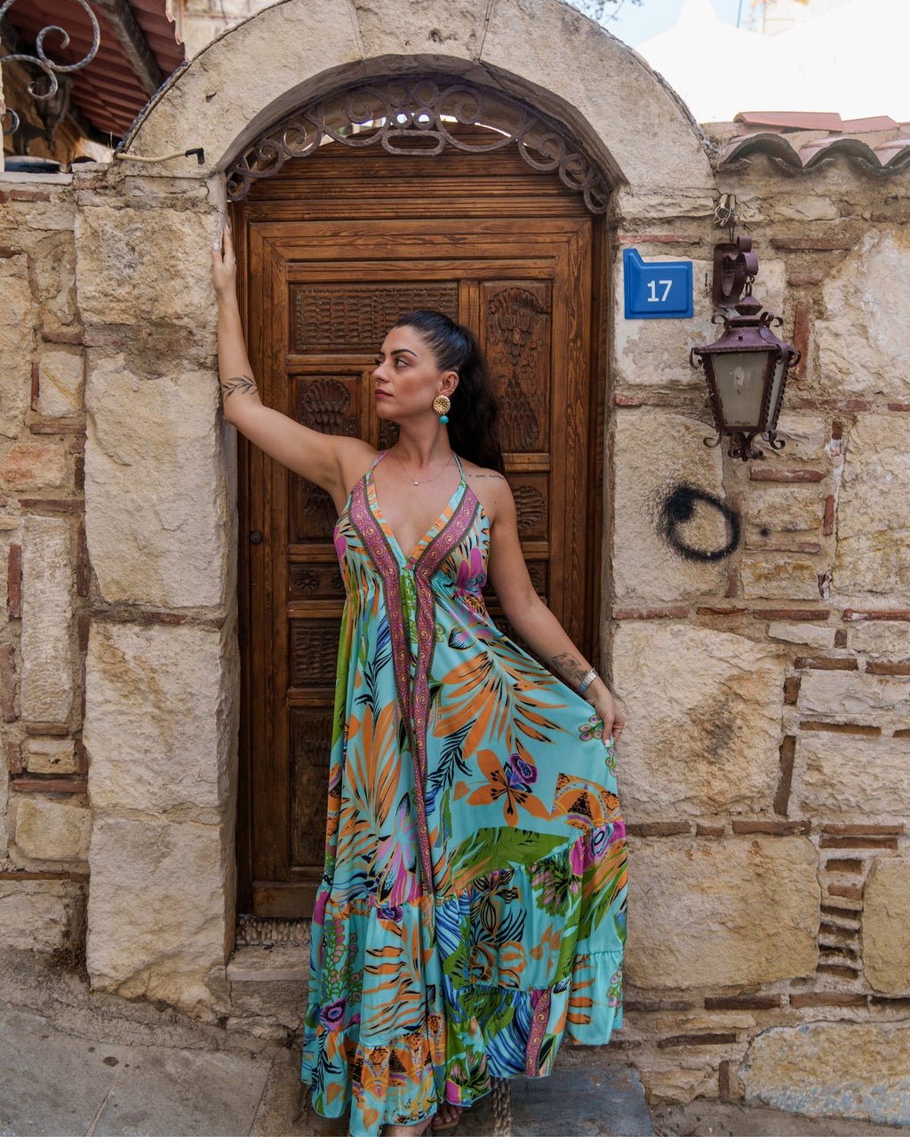 Amara - Boho Maxikleid aus Seide & Viskose | ZOLYA Collection