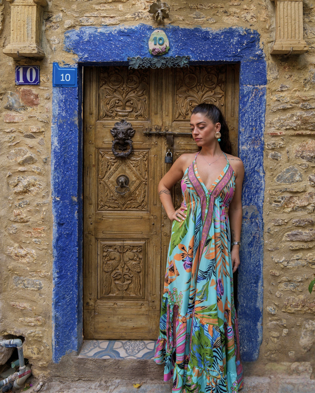 Amara - Boho Maxikleid aus Seide & Viskose | ZOLYA Collection