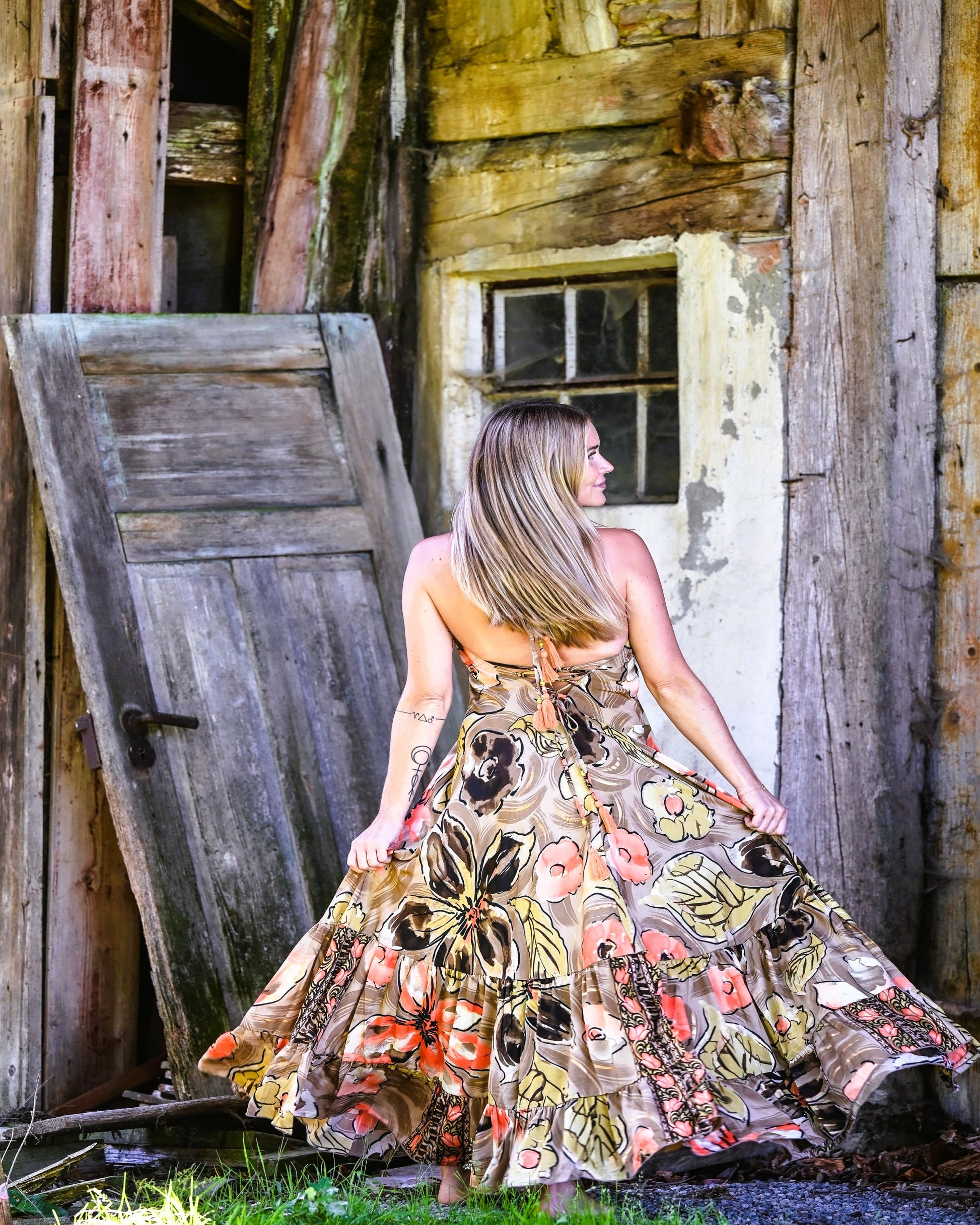 Amara - Boho Maxikleid aus Seide & Viskose | ZOLYA Collection