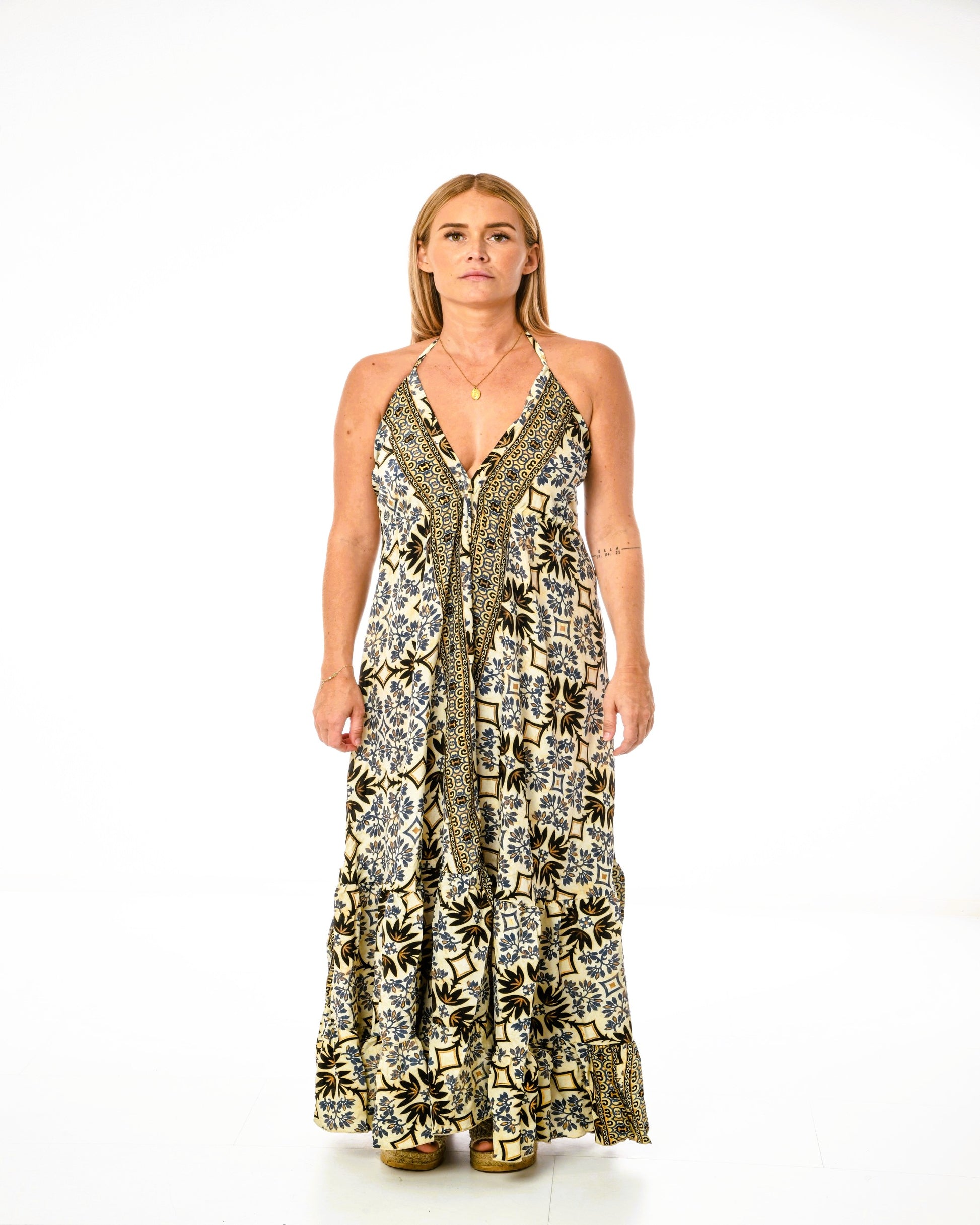 Amara - Boho Maxikleid aus Seide & Viskose | ZOLYA Collection