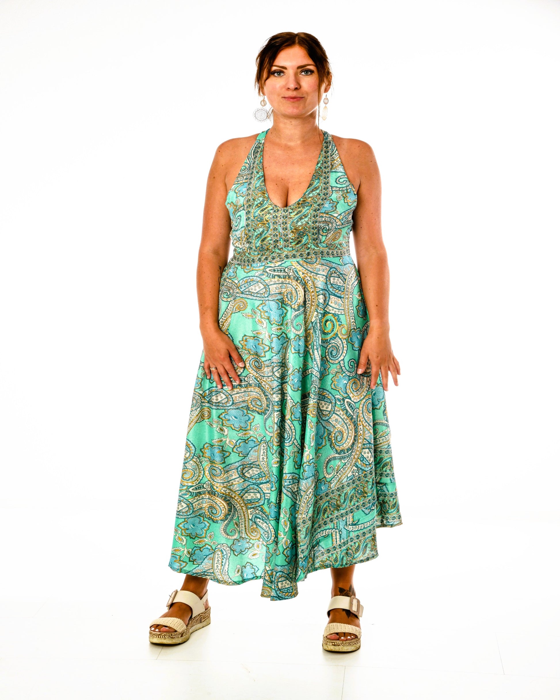 Amelis - Boho Maxikleid aus Seide & Viskose | ZOLYA Collection