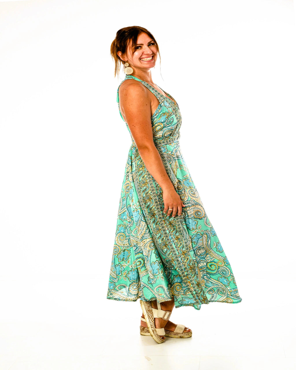 Amelis - Boho Maxikleid aus Seide & Viskose | ZOLYA Collection