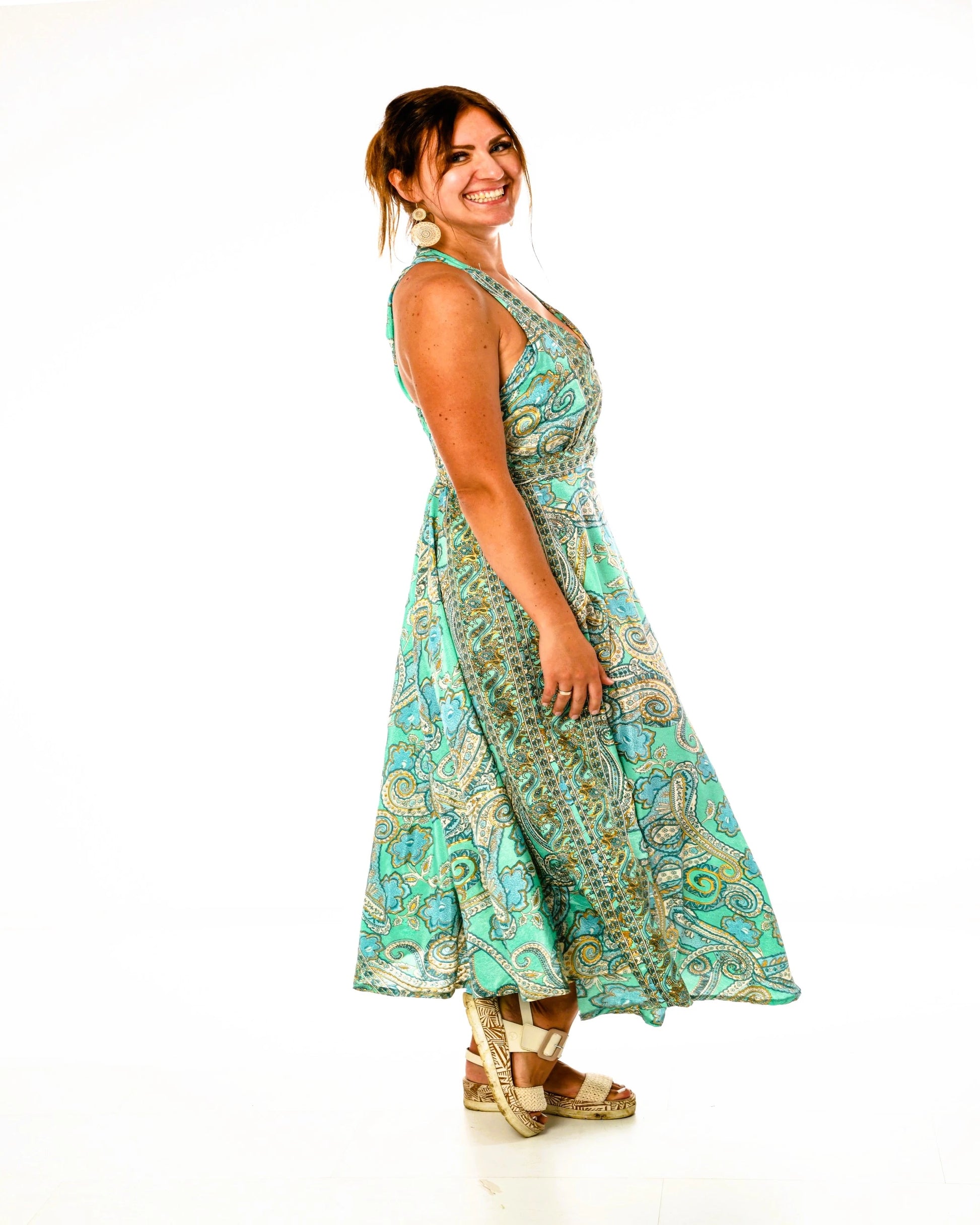 Amelis - Boho Maxikleid aus Seide & Viskose | ZOLYA Collection