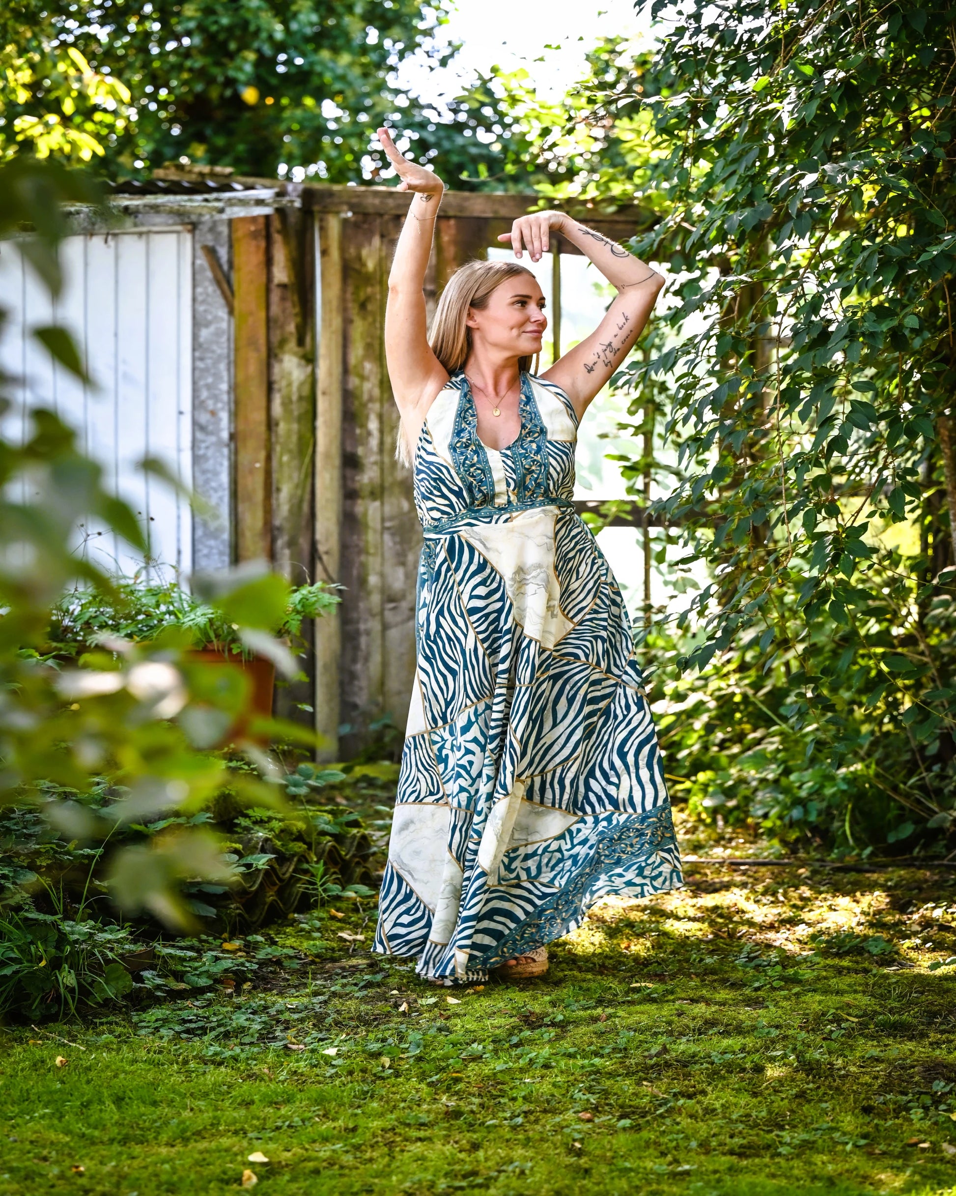 Amelis - Boho Maxikleid aus Seide & Viskose | ZOLYA Collection