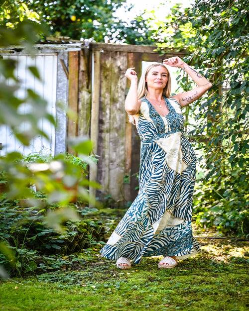 Amelis - Boho Maxikleid aus Seide & Viskose | ZOLYA Collection