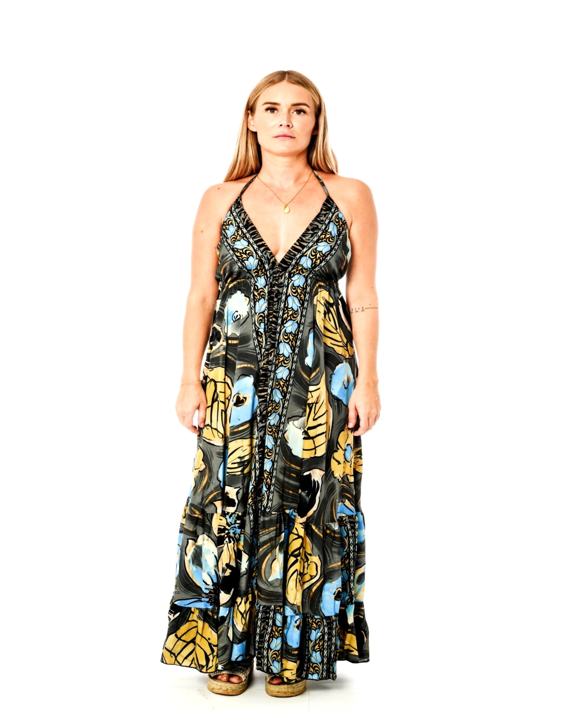 Mira - Boho Maxikleid aus Seide & Viskose | ZOLYA Collection