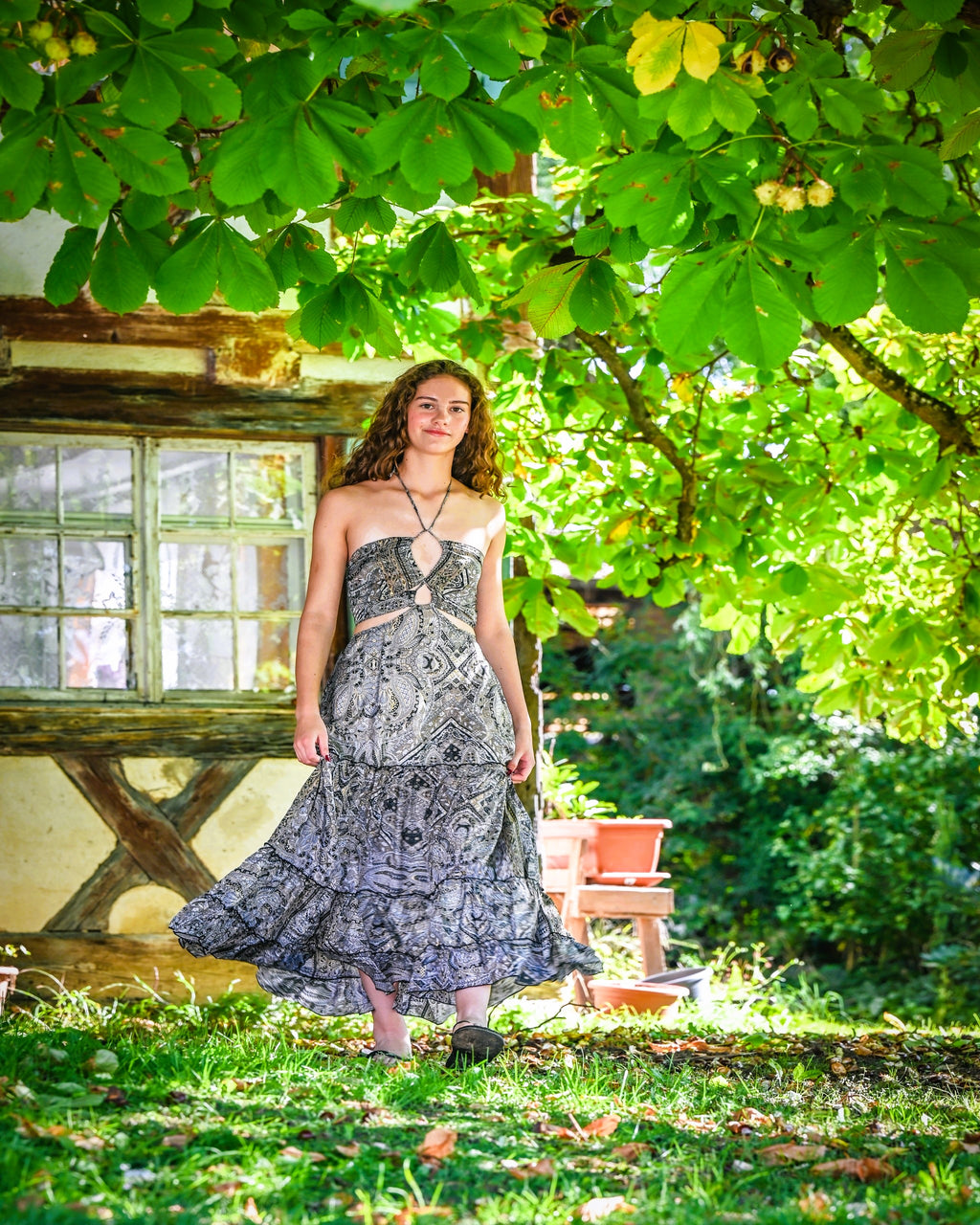 Yogita - Boho Maxikleid aus Seide & Viskose | ZOLYA Collection