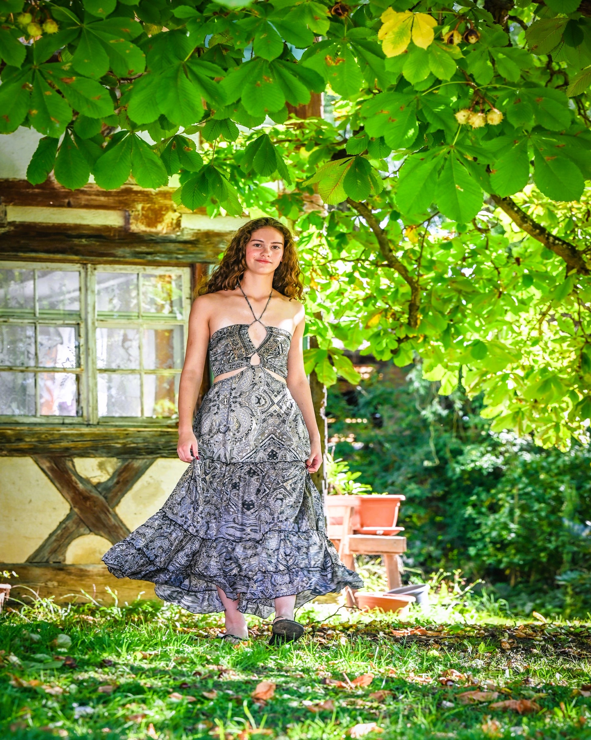 Yogita - Boho Maxikleid aus Seide & Viskose | ZOLYA Collection