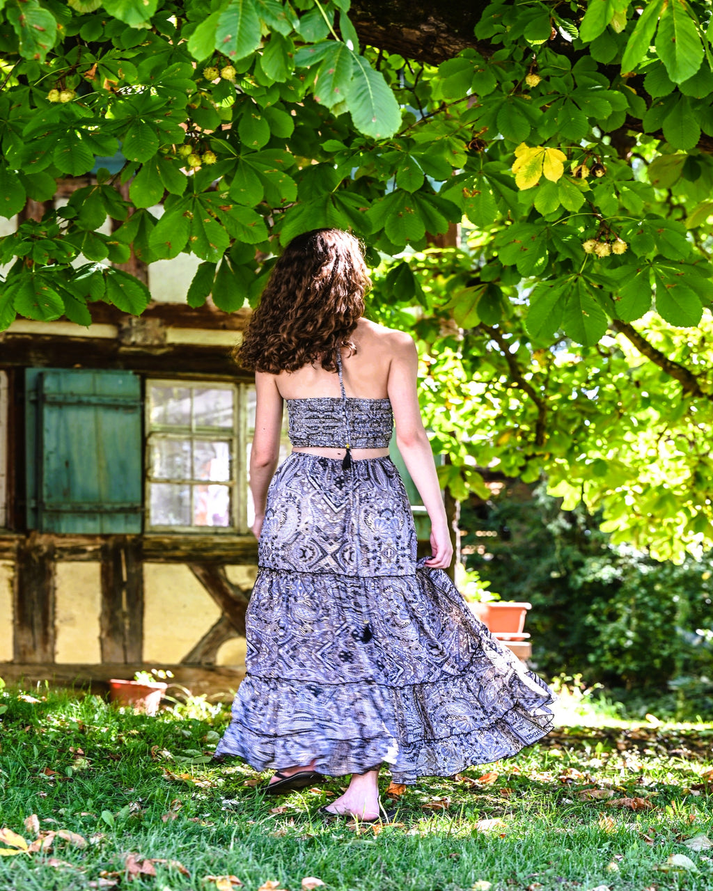 Yogita - Boho Maxikleid aus Seide & Viskose | ZOLYA Collection