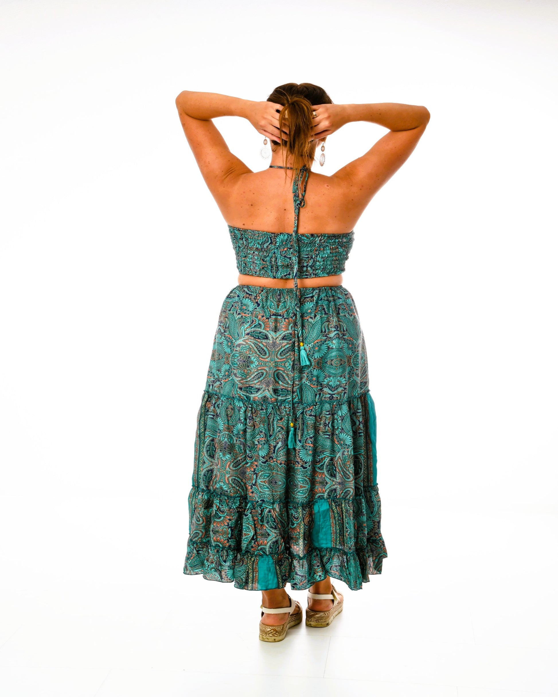 Yogita - Boho Maxikleid aus Seide & Viskose | ZOLYA Collection